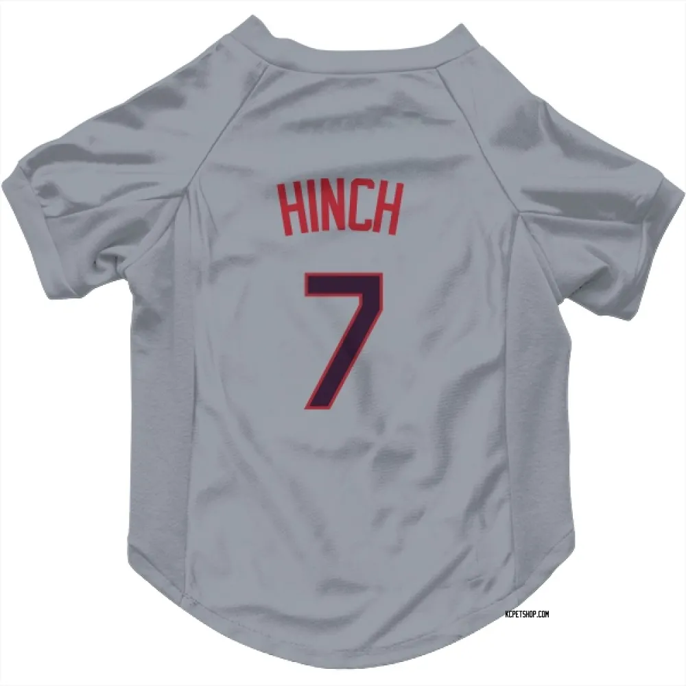 Kansas City Royals A.j. Hinch Gray Pet Jersey for Dog & Cat
