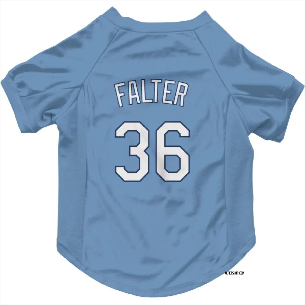 Kansas City Royals Bailey Falter Light Blue Pet Jersey for Dog & Cat