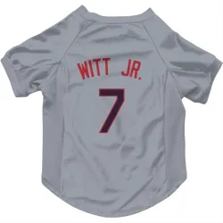 Kansas City Royals Bobby Witt Jr. Gray Pet Jersey for Dog & Cat
