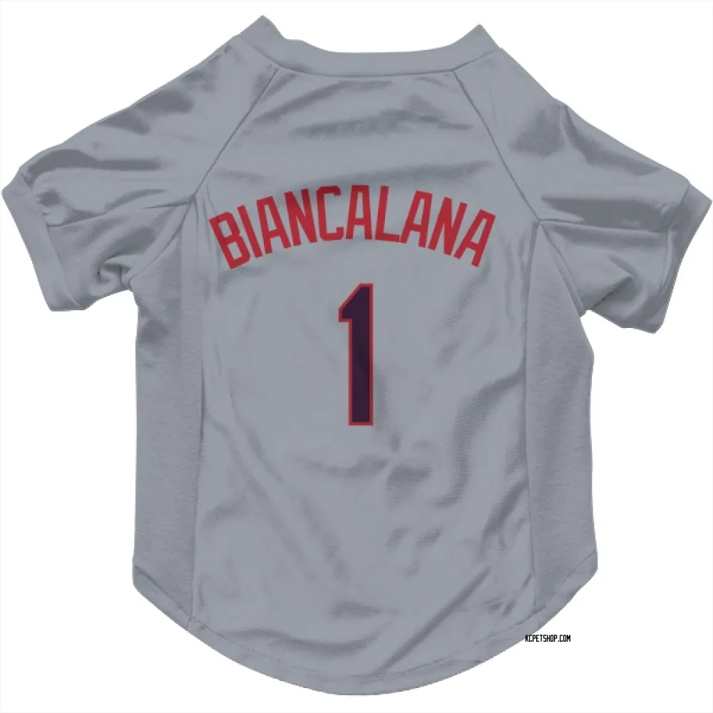 Kansas City Royals Buddy Biancalana Gray Pet Jersey for Dog & Cat