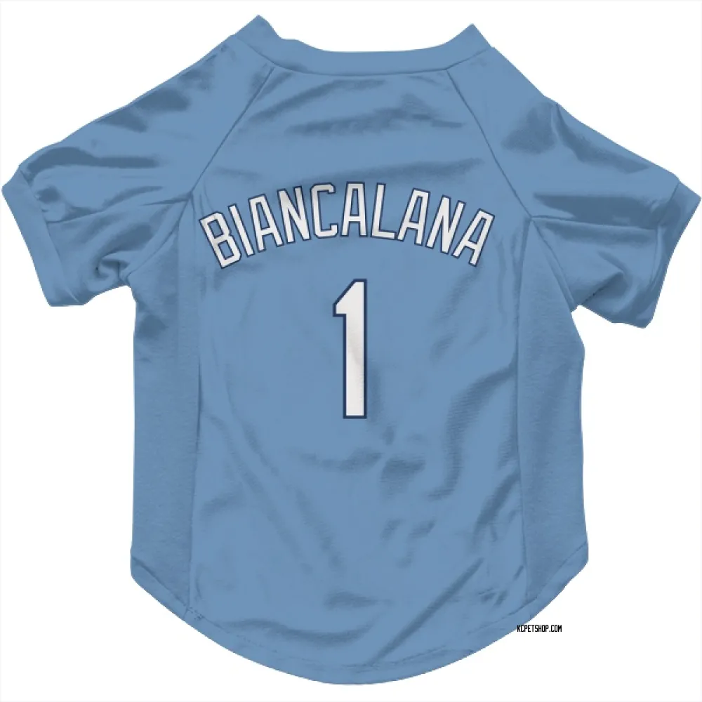 Kansas City Royals Buddy Biancalana Light Blue Pet Jersey for Dog & Cat