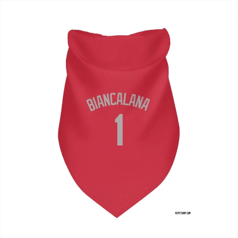 Kansas City Royals Buddy Biancalana Red Gray Pet Bandana for Dog & Cat