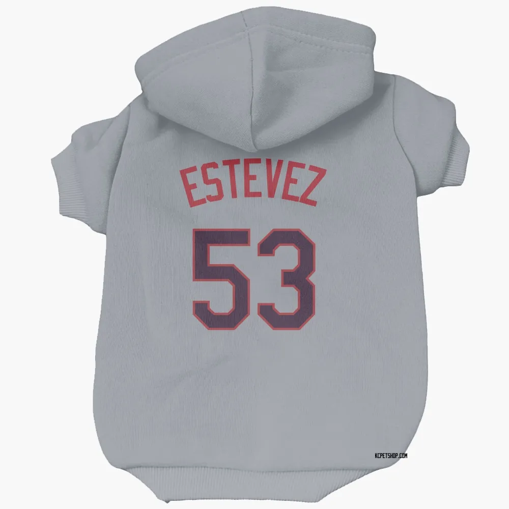 Kansas City Royals Carlos Estevez Gray Pet Hoodie for Dog & Cat