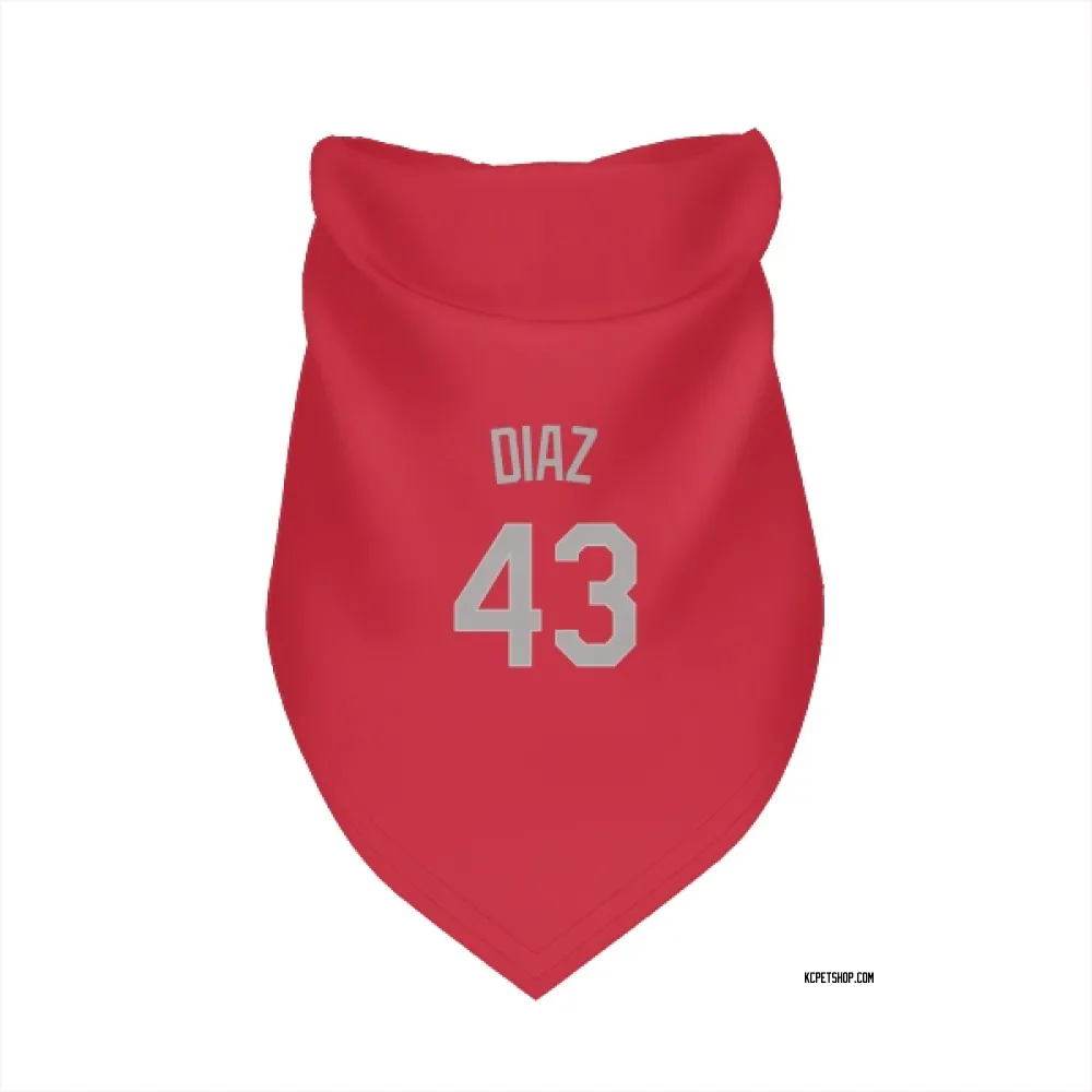 Kansas City Royals Elias Diaz Red Gray Pet Bandana for Dog & Cat