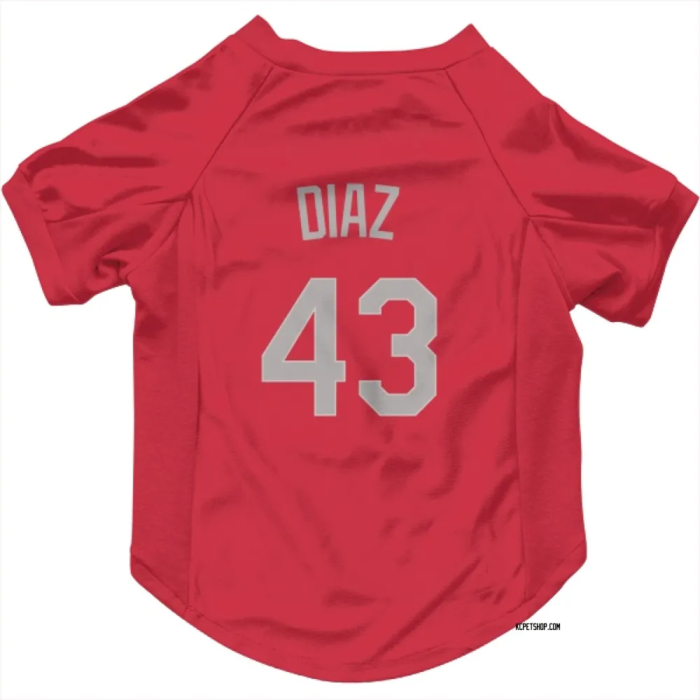 Kansas City Royals Elias Diaz Red Gray Pet Jersey for Dog & Cat