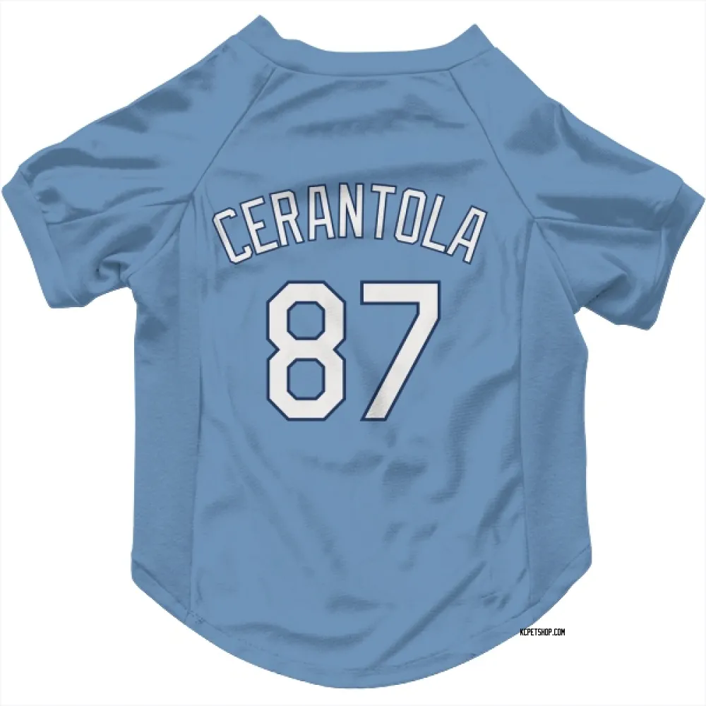 Kansas City Royals Eric Cerantola Light Blue Pet Jersey for Dog & Cat