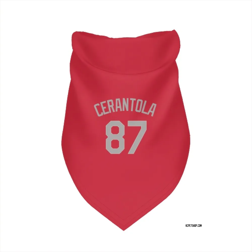 Kansas City Royals Eric Cerantola Red Gray Pet Bandana for Dog & Cat
