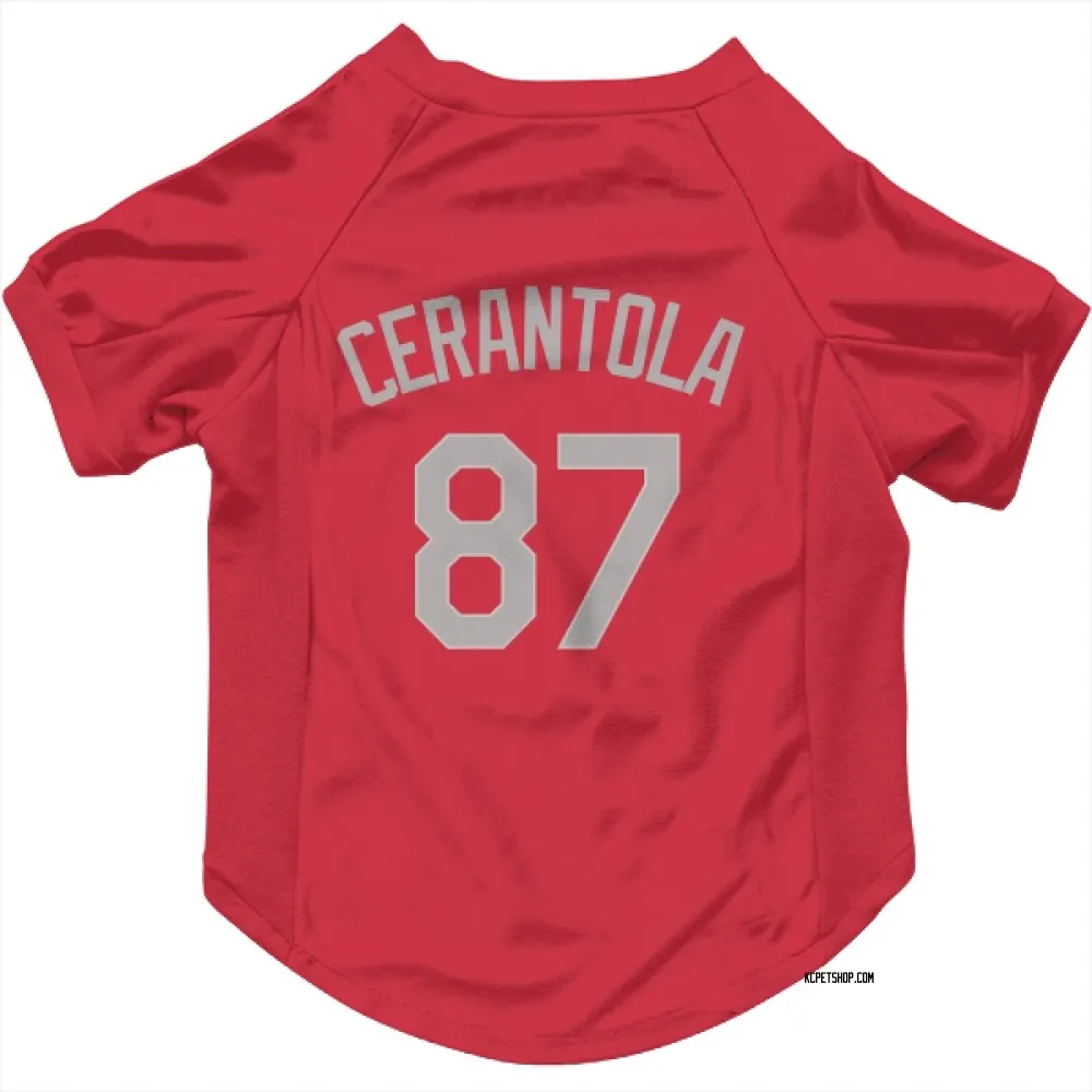 Kansas City Royals Eric Cerantola Red Gray Pet Jersey for Dog & Cat
