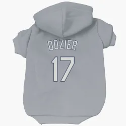 Kansas City Royals Hunter Dozier Gray Pet Hoodie for Dog & Cat