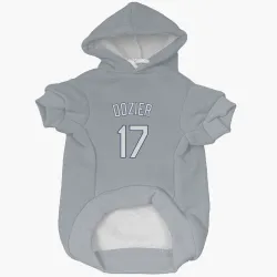 Kansas City Royals Hunter Dozier Gray Pet Hoodie for Dog & Cat