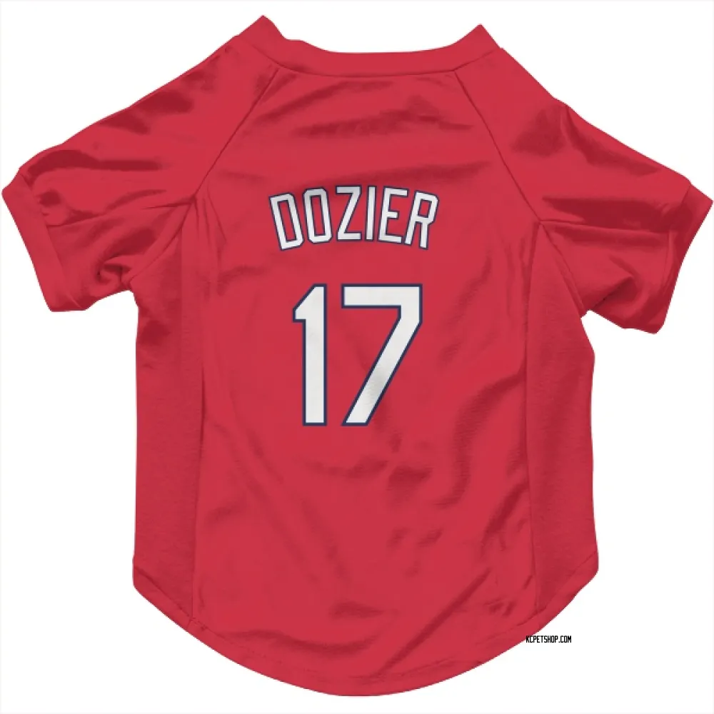 Kansas City Royals Hunter Dozier Red Gray Pet Jersey for Dog & Cat