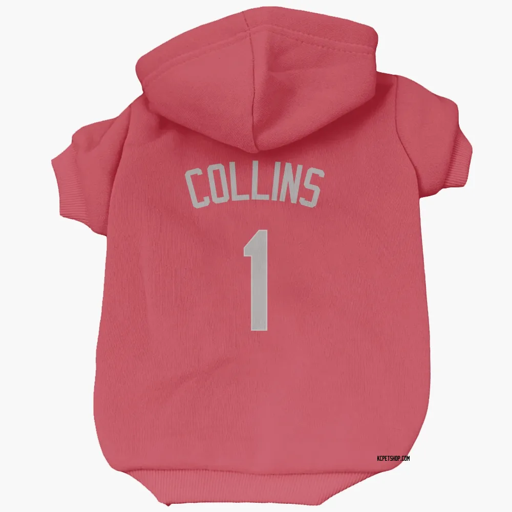 Kansas City Royals Isaac Collins Red Gray Pet Hoodie for Dog & Cat