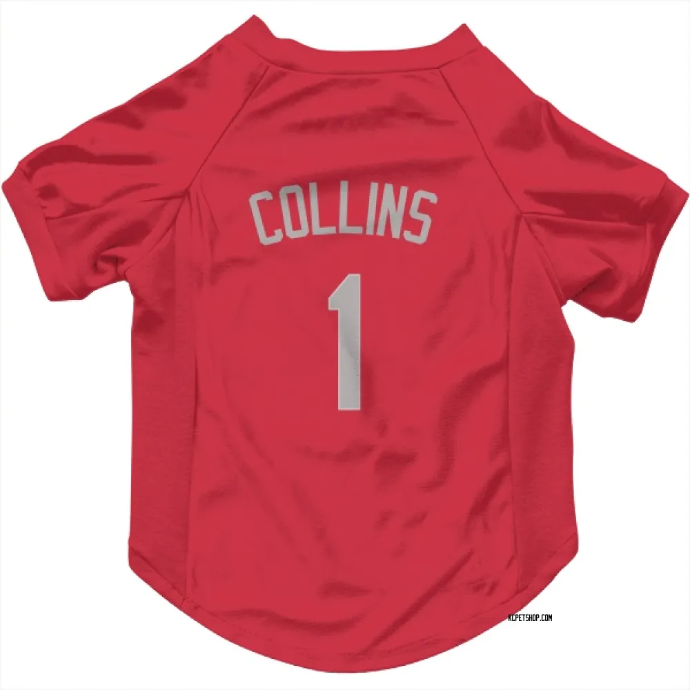 Kansas City Royals Isaac Collins Red Gray Pet Jersey for Dog & Cat
