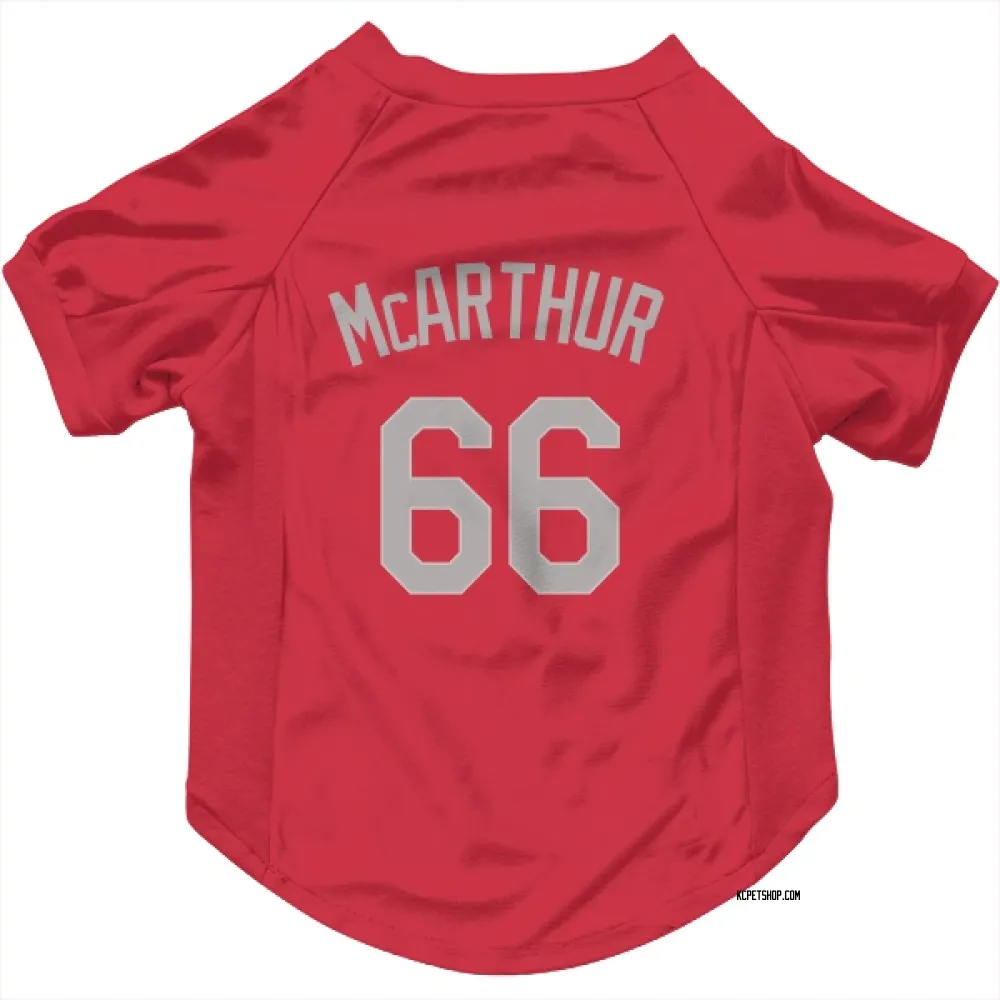 Kansas City Royals James McArthur Red Gray Pet Jersey for Dog & Cat