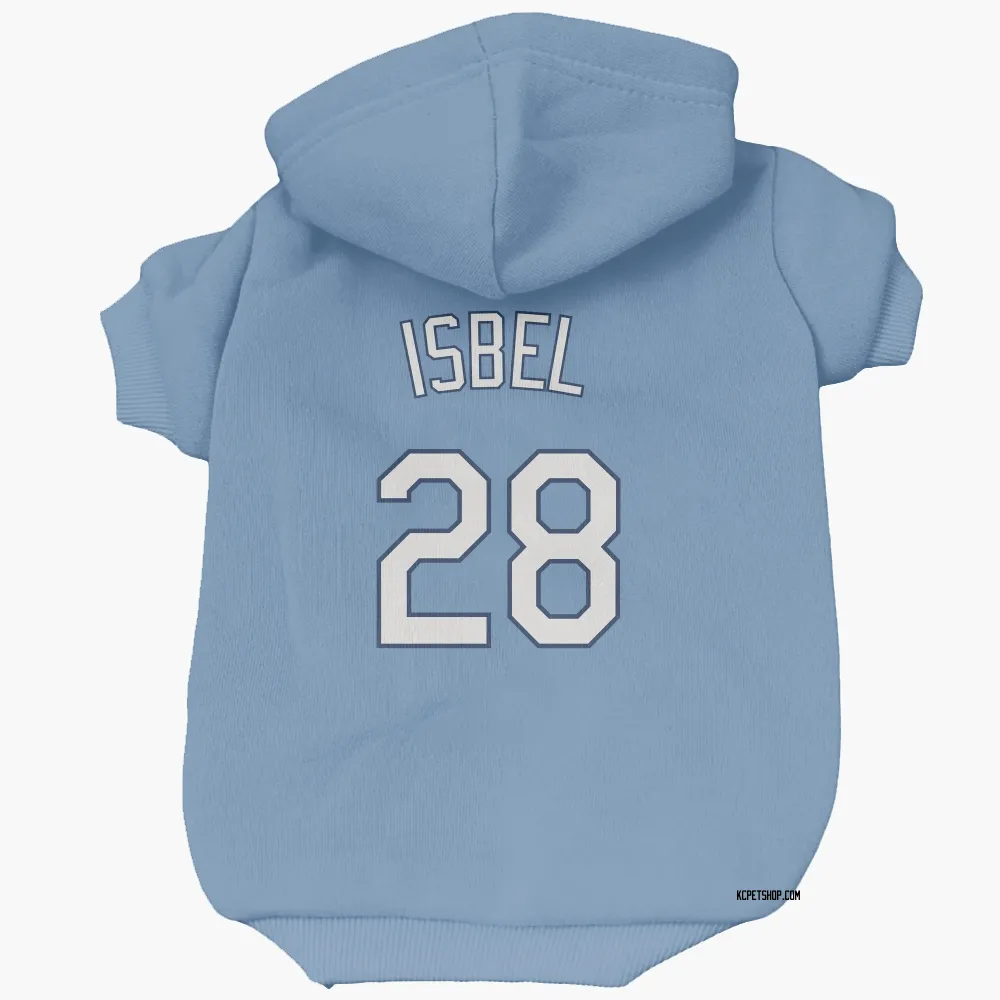 Kansas City Royals Kyle Isbel Light Blue Pet Hoodie for Dog & Cat