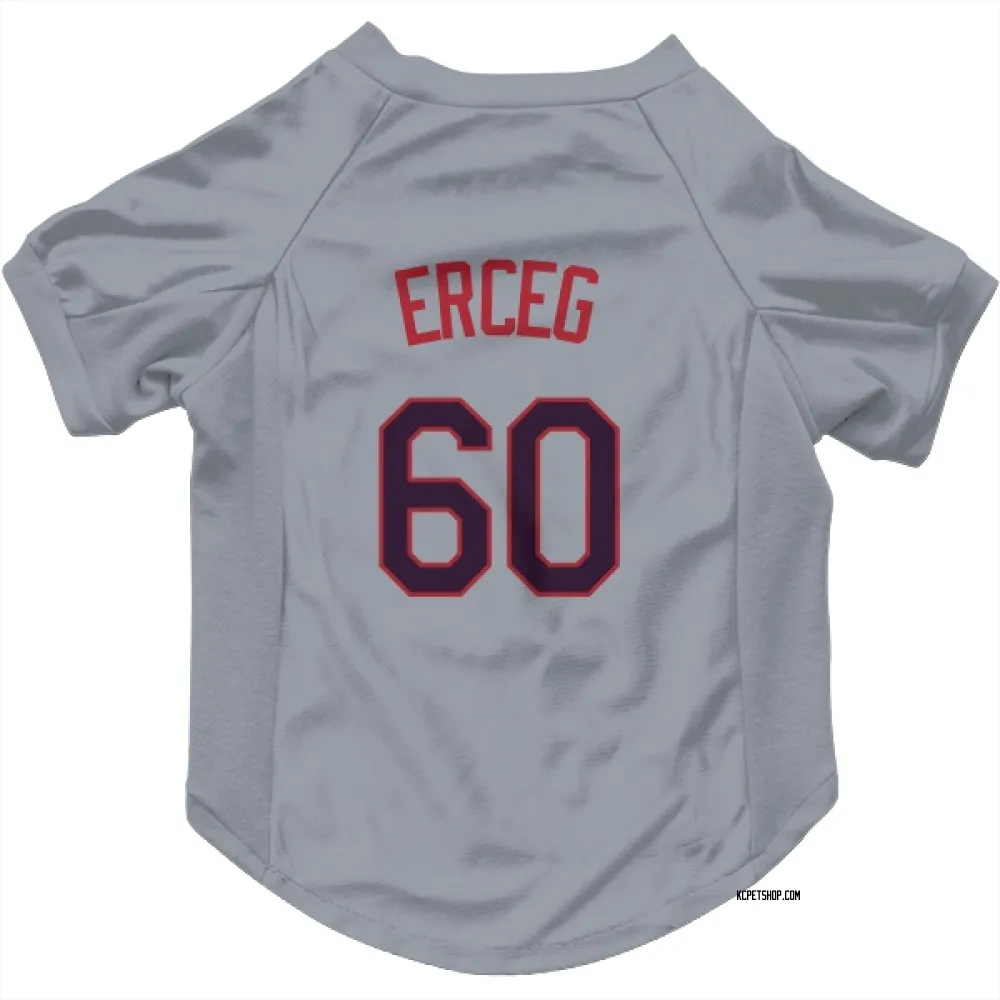 Kansas City Royals Lucas Erceg Gray Pet Jersey for Dog & Cat