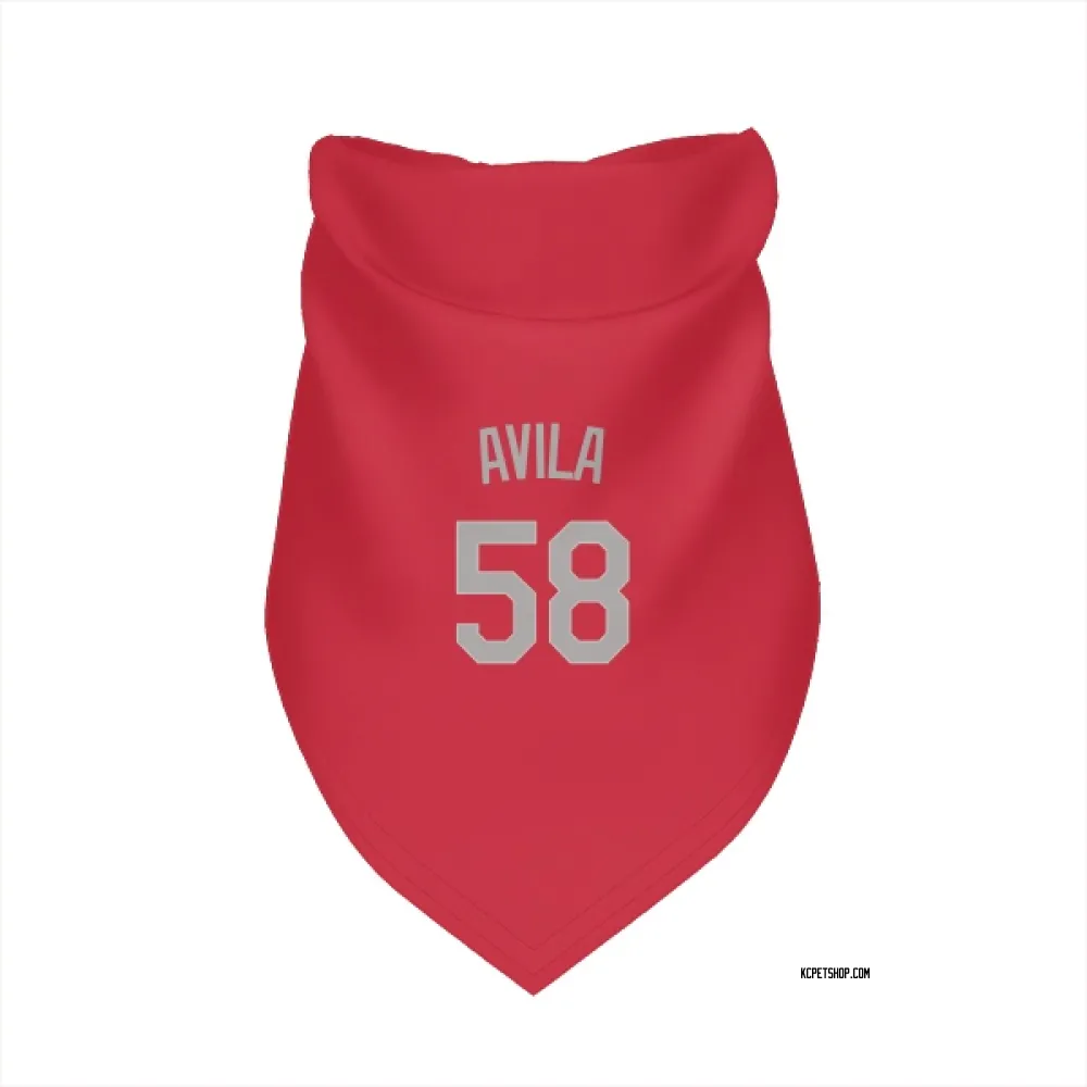 Kansas City Royals Luinder Avila Red Gray Pet Bandana for Dog & Cat