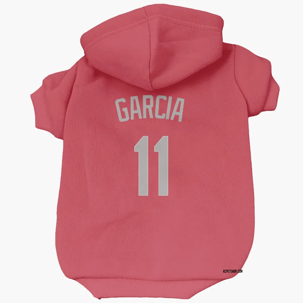 Kansas City Royals Maikel Garcia Red Gray Pet Hoodie for Dog & Cat