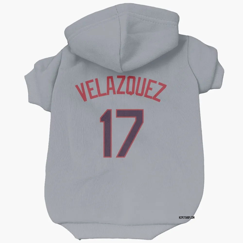 Kansas City Royals Nelson Velazquez Gray Pet Hoodie for Dog & Cat