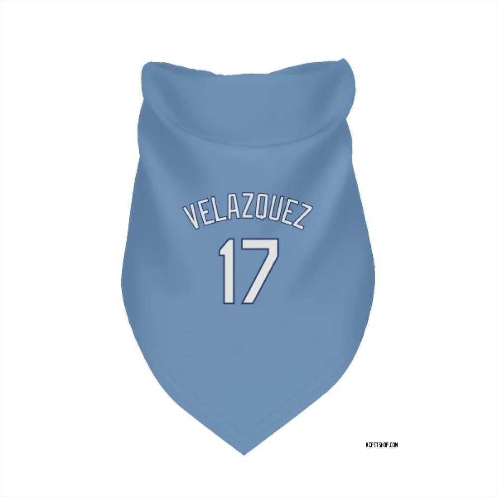 Kansas City Royals Nelson Velazquez Light Blue Pet Bandana for Dog & Cat