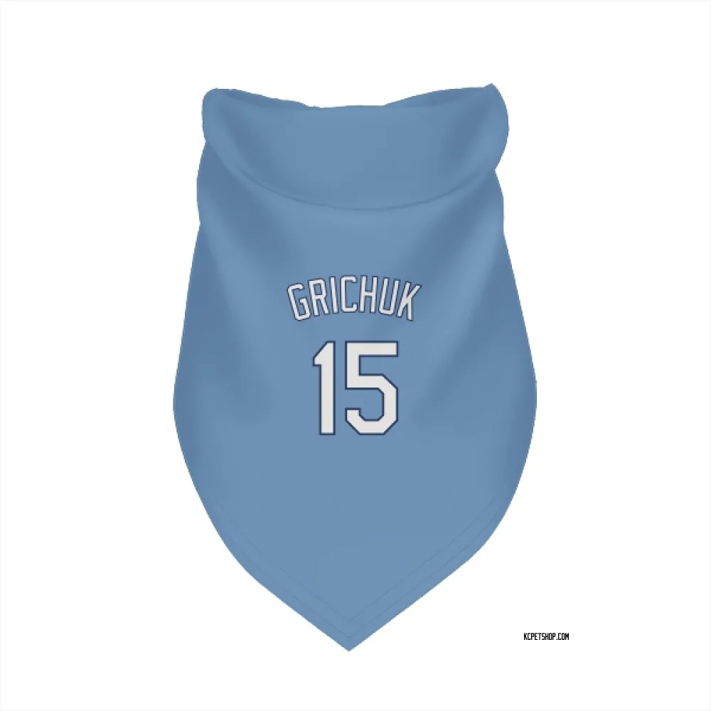 Kansas City Royals Randal Grichuk Light Blue Pet Bandana for Dog & Cat