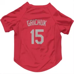 Kansas City Royals Randal Grichuk Red Gray Pet Jersey for Dog & Cat