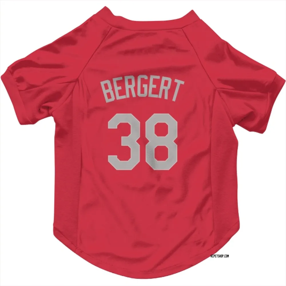 Kansas City Royals Ryan Bergert Red Gray Pet Jersey for Dog & Cat