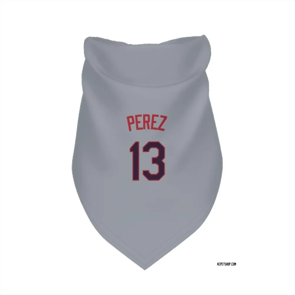 Kansas City Royals Salvador Perez Gray Pet Bandana for Dog & Cat