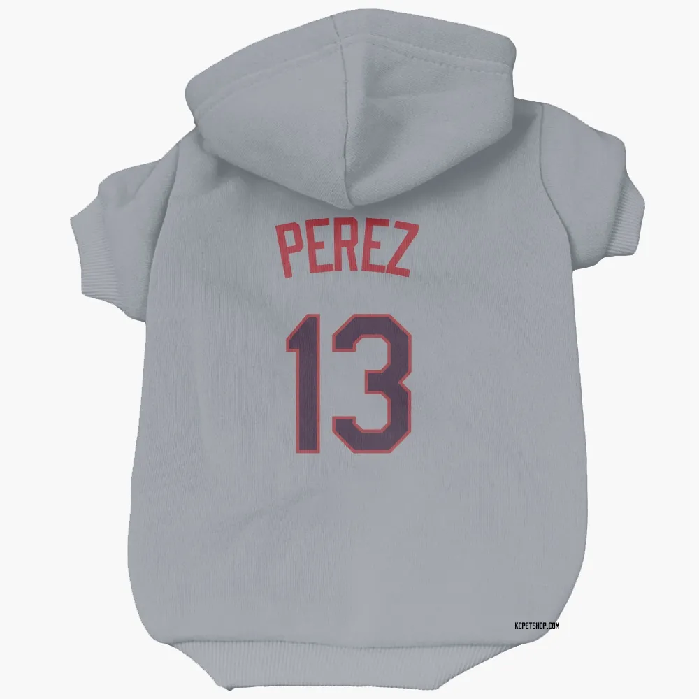 Kansas City Royals Salvador Perez Gray Pet Hoodie for Dog & Cat
