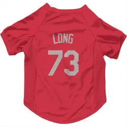 Kansas City Royals Sam Long Red Gray Pet Jersey for Dog & Cat