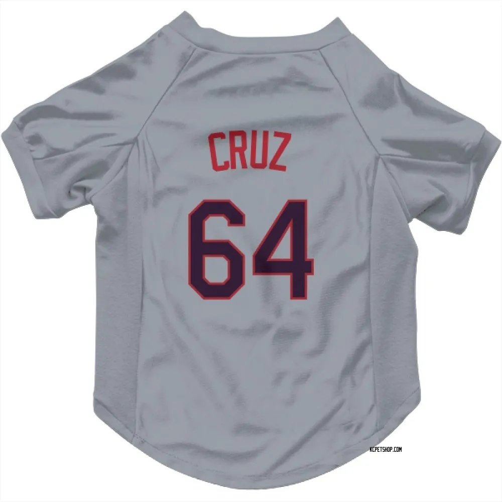Kansas City Royals Steven Cruz Gray Pet Jersey for Dog & Cat