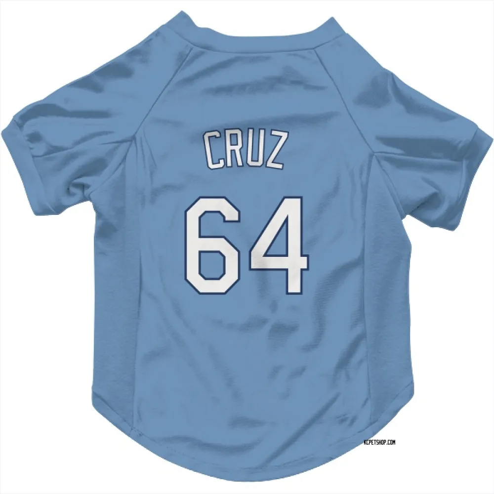 Kansas City Royals Steven Cruz Light Blue Pet Jersey for Dog & Cat