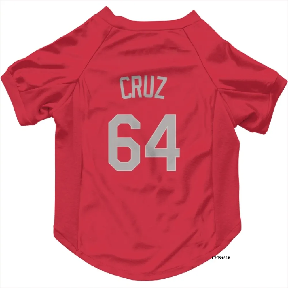 Kansas City Royals Steven Cruz Red Gray Pet Jersey for Dog & Cat