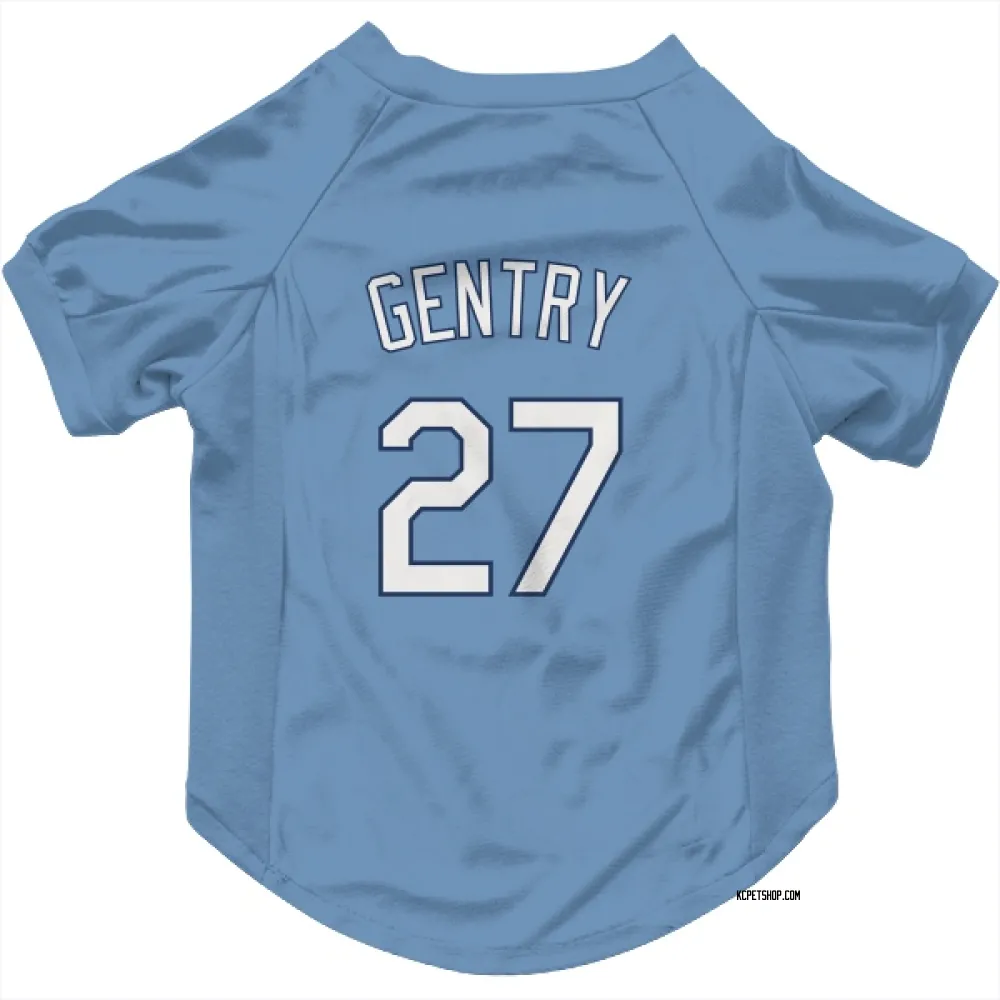 Kansas City Royals Tyler Gentry Light Blue Pet Jersey for Dog & Cat