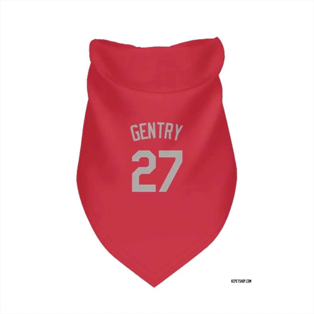 Kansas City Royals Tyler Gentry Red Gray Pet Bandana for Dog & Cat