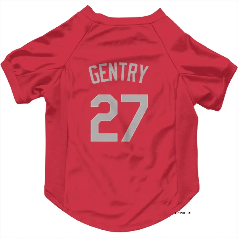 Kansas City Royals Tyler Gentry Red Gray Pet Jersey for Dog & Cat