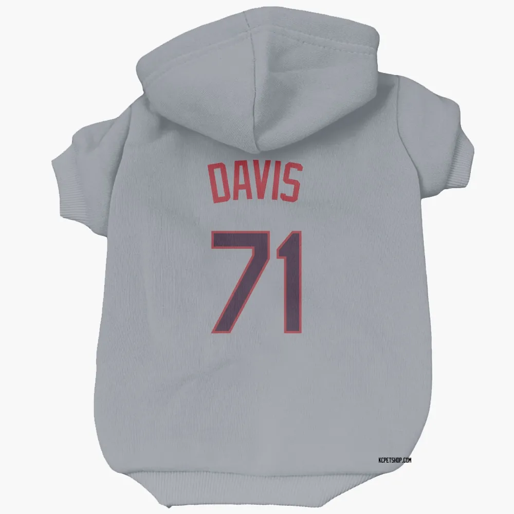 Kansas City Royals Wade Davis Gray Pet Hoodie for Dog & Cat