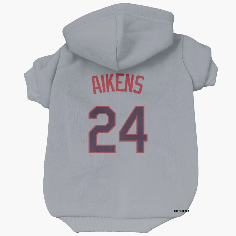 Kansas City Royals Willie Aikens Gray Pet Hoodie for Dog & Cat