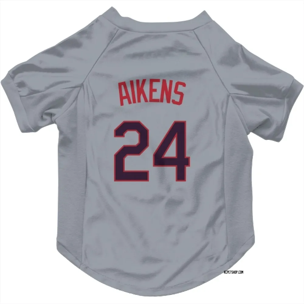 Kansas City Royals Willie Aikens Gray Pet Jersey for Dog & Cat
