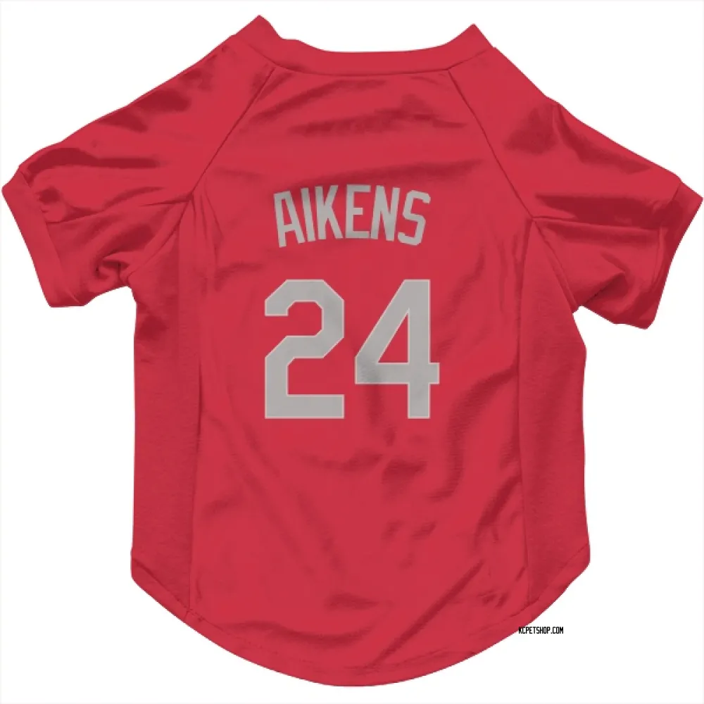 Kansas City Royals Willie Aikens Red Gray Pet Jersey for Dog & Cat