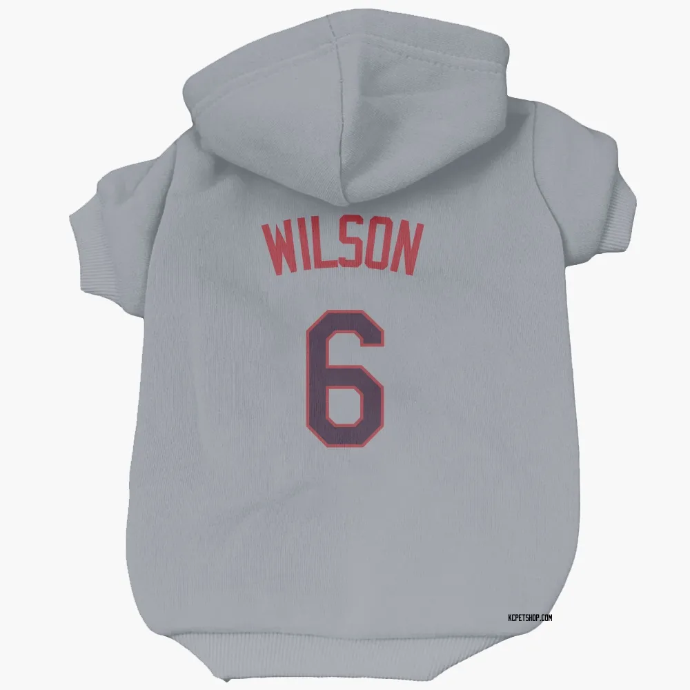Kansas City Royals Willie Wilson Gray Pet Hoodie for Dog & Cat