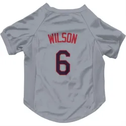 Kansas City Royals Willie Wilson Gray Pet Jersey for Dog & Cat