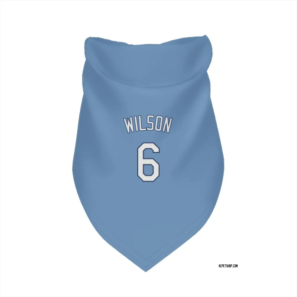 Kansas City Royals Willie Wilson Light Blue Pet Bandana for Dog & Cat