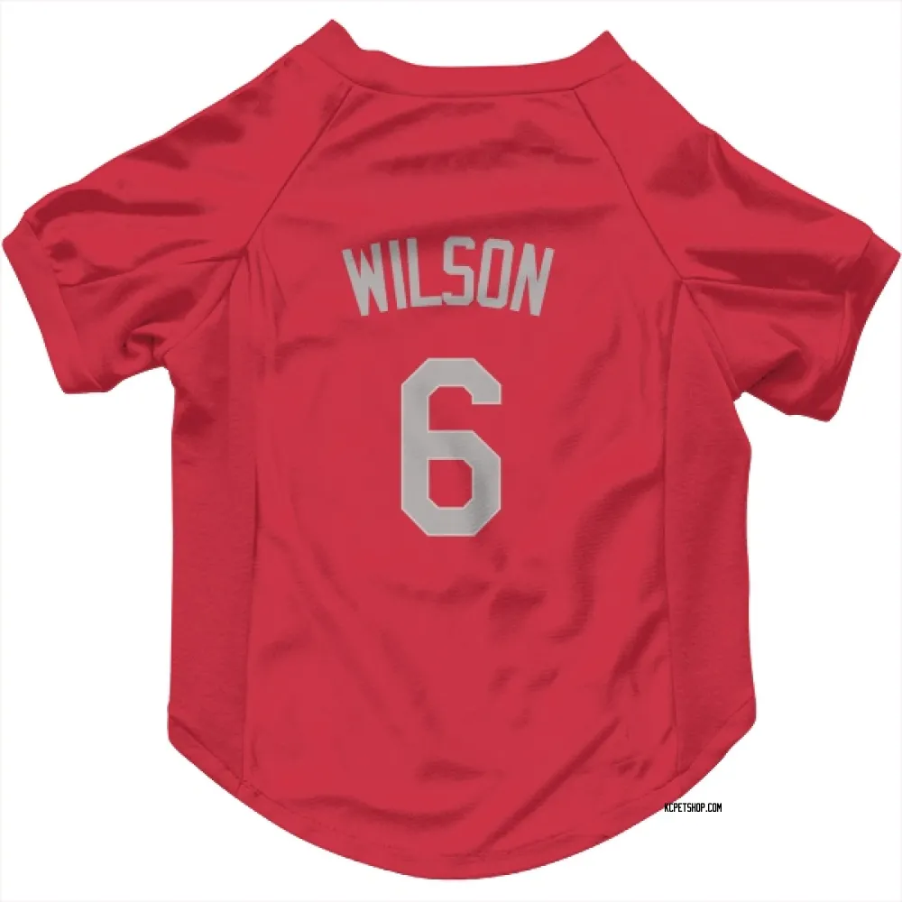 Kansas City Royals Willie Wilson Red Gray Pet Jersey for Dog & Cat