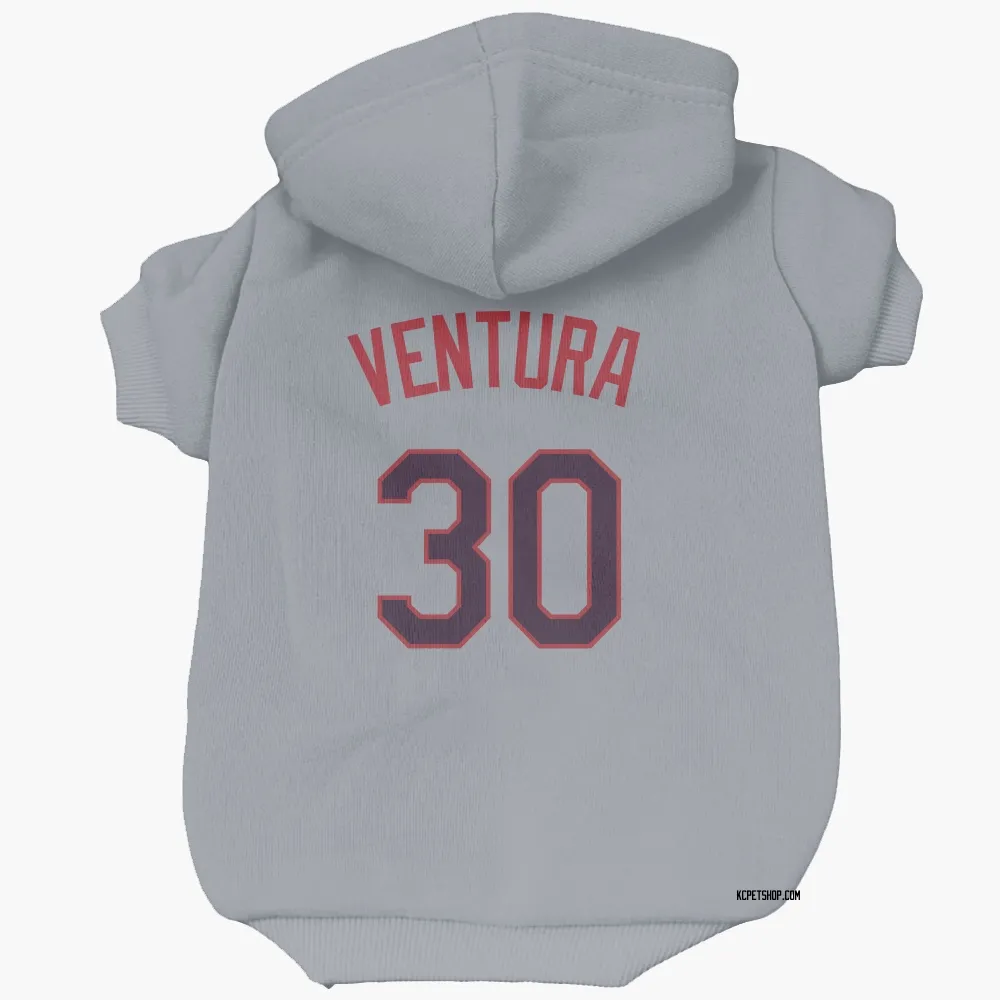 Kansas City Royals Yordano Ventura Gray Pet Hoodie for Dog & Cat