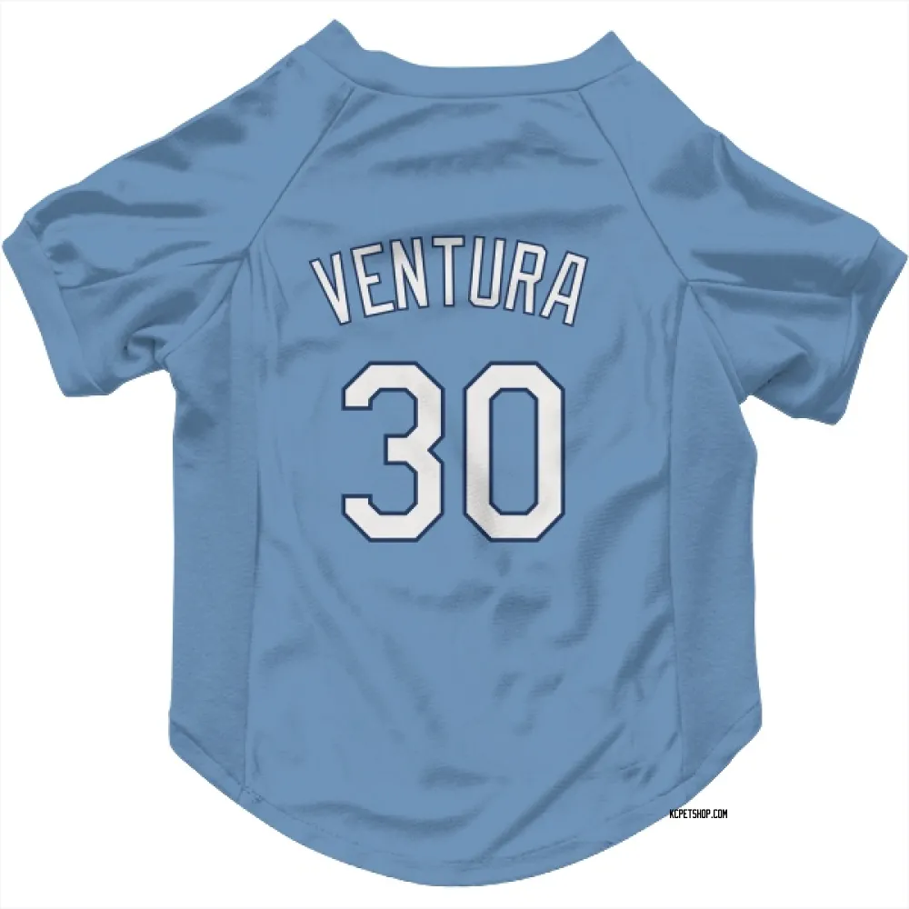 Kansas City Royals Yordano Ventura Light Blue Pet Jersey for Dog & Cat